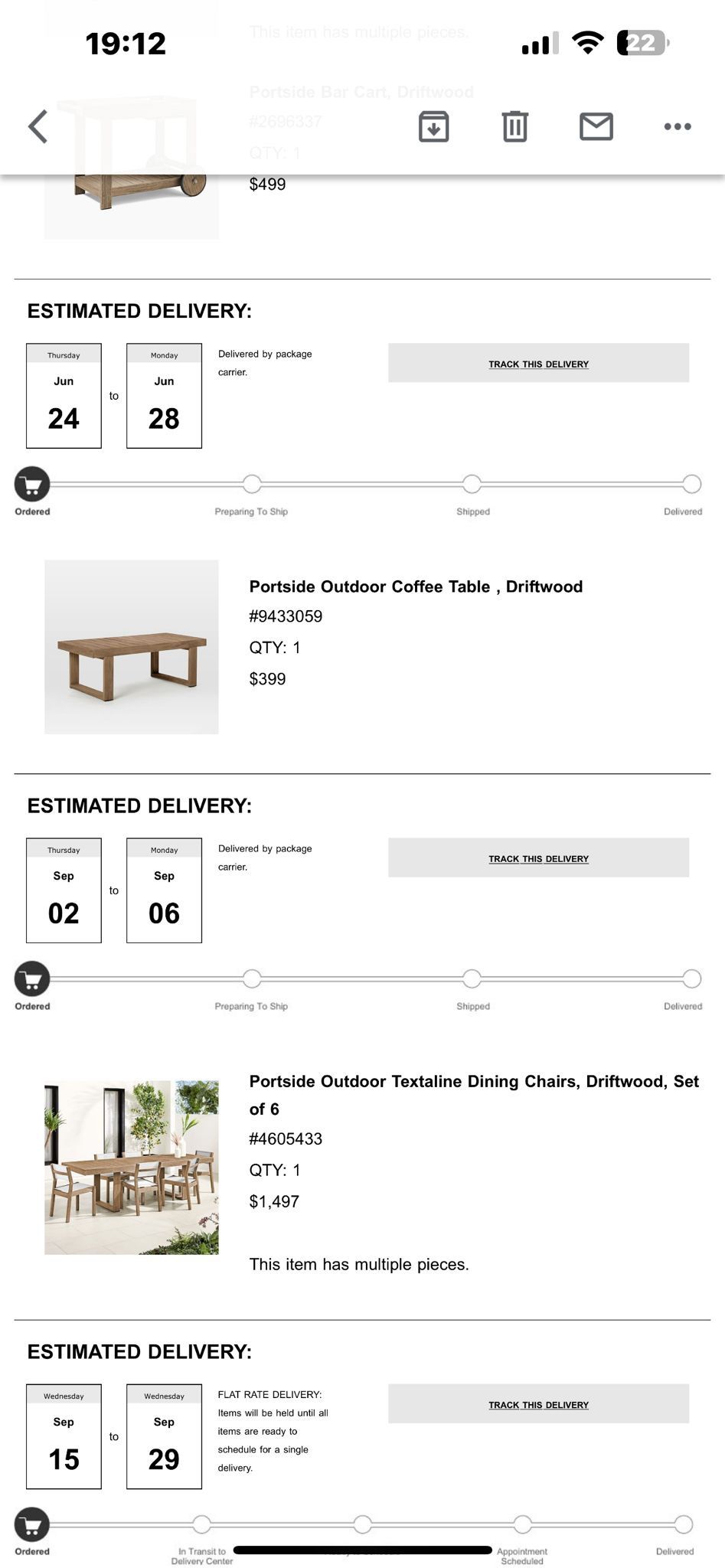 West Elm Outdoor Furniture Over 10k Cost for Sale in Fort Lauderdale