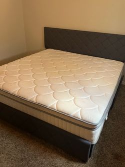 Queen bed with headboard