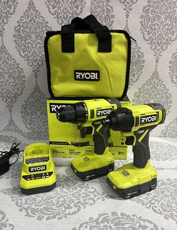 RYOBI ONE+ 18V Cordless 2-Tool Combo Kit with Drill/Driver, Impact