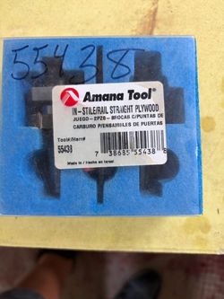 Amana Tool In-Stile/Rail Straight Plywood Router Bit Set