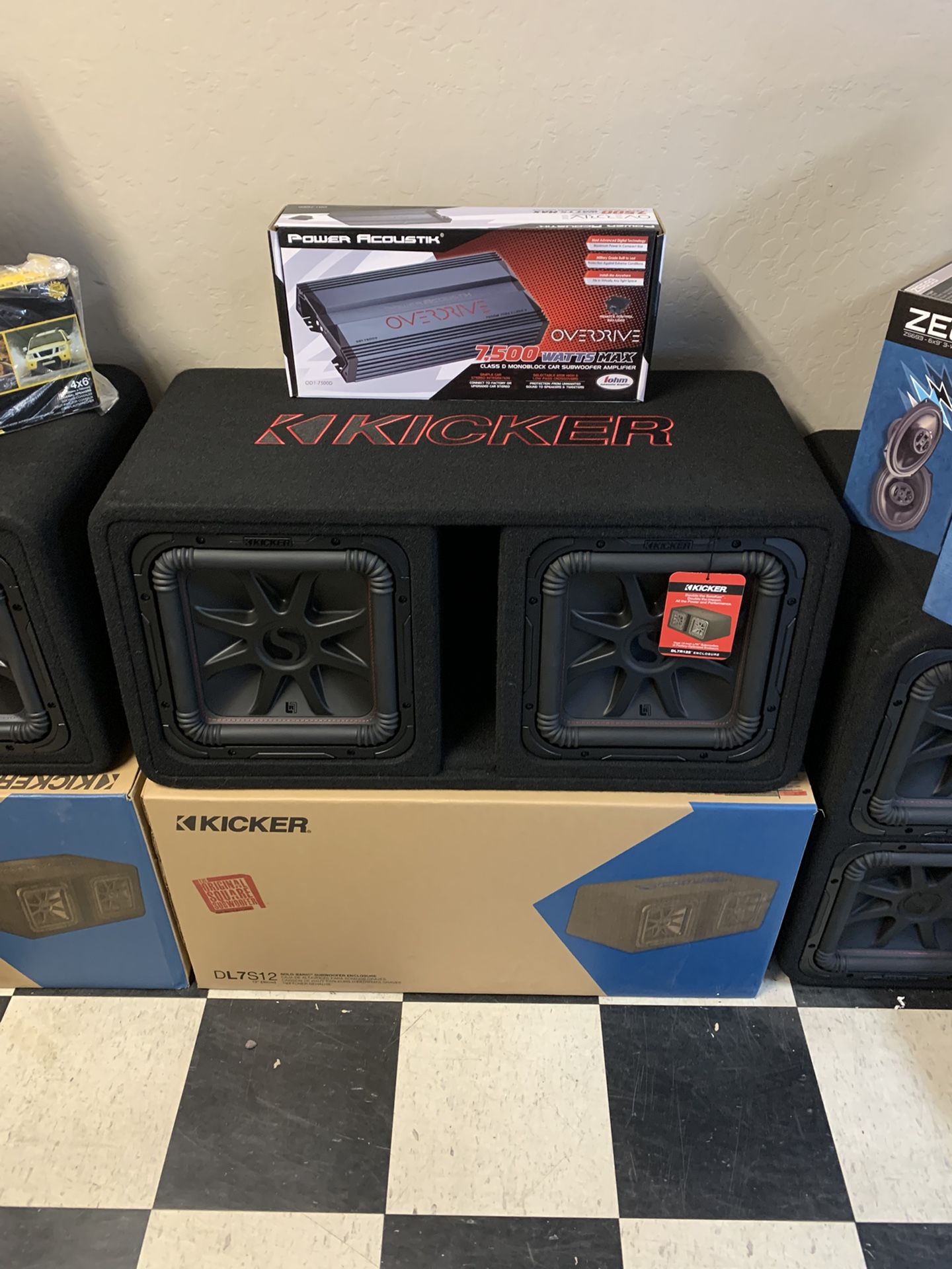 Kicker Car Audio Bass Package . 2 12 Inch L7 Subwoofer With Factory