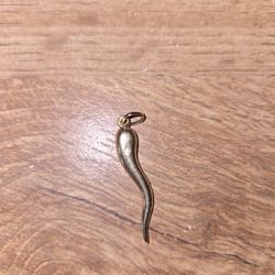 14kt GOLD Pendant Italian Horn