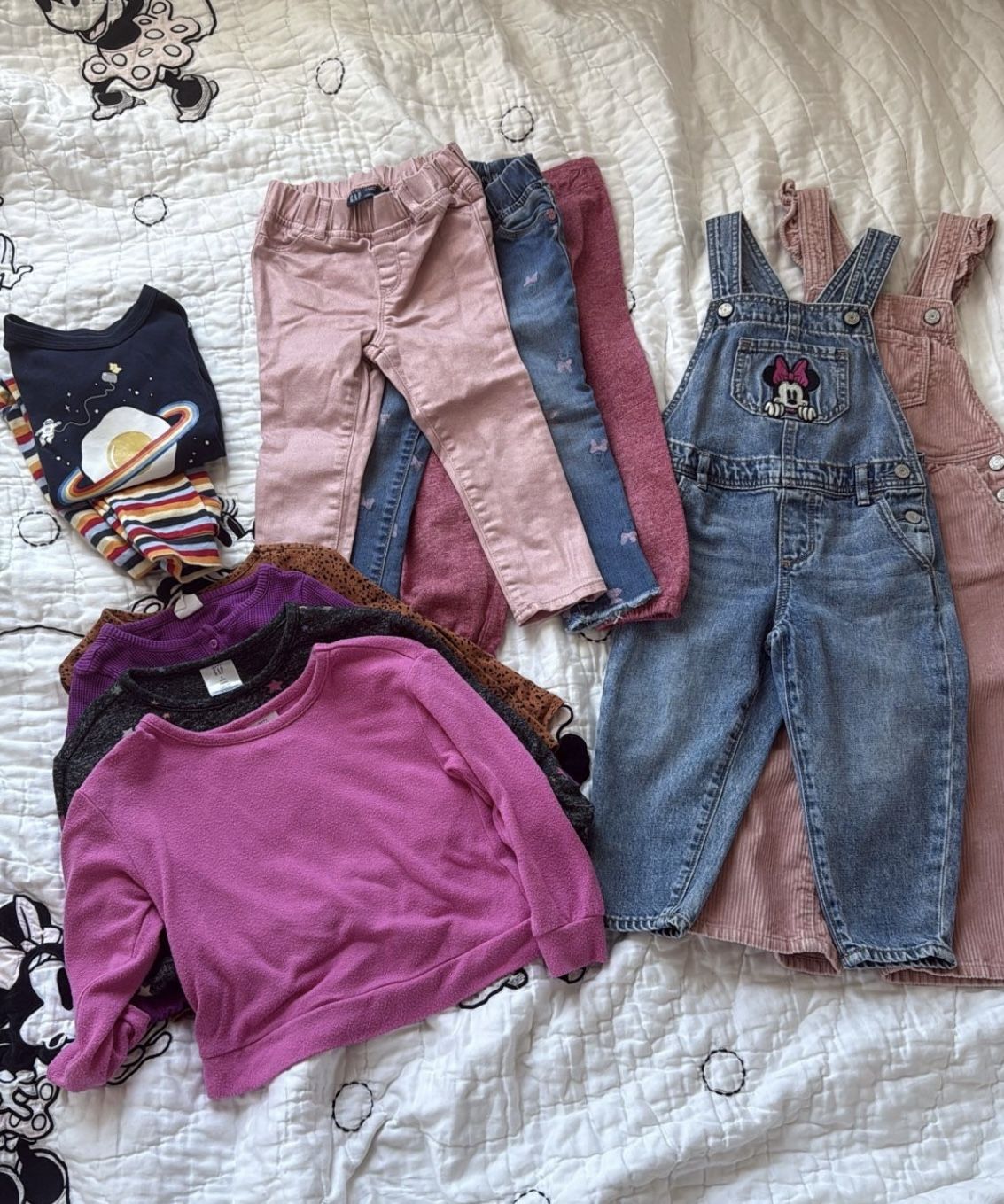 Lot of Gap Girl Toddler Cute Clothes 3 Years 3T Disney Overalls Jeans Shirts
