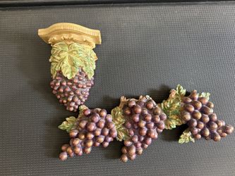 🍇 Elegant Vintage Grape Wall Decor Set – Tuscan Style