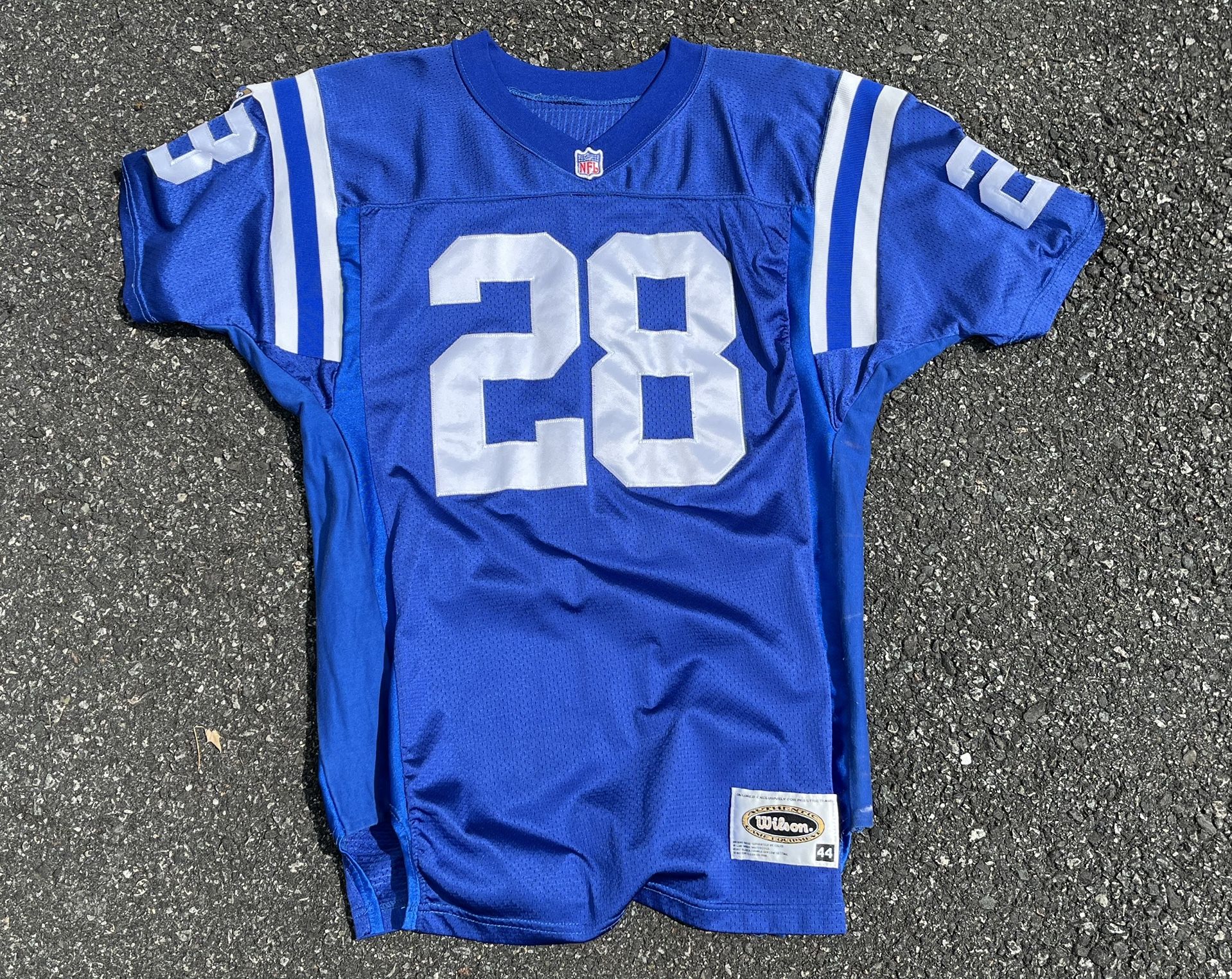 Marshall Faulk Indianapolis Colts Football Jersey Size 44 Wilson Authentic Stitched Vintage