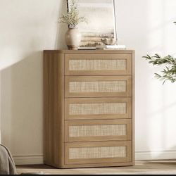 Rattan 5 Drawer Dressers