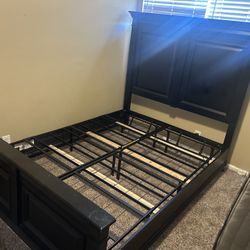Bed frame With Metal Boxspring