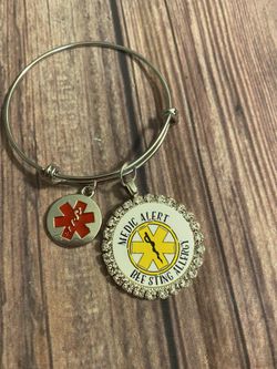 Bee sting allergy bracelet
