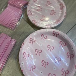 Pink Bow Party Decoration 