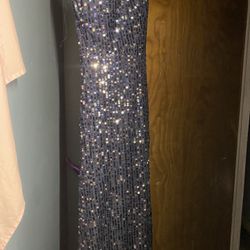 Dark Blue Sequin Dress