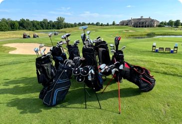Multiple Men's Unisex and kids Full Golf sets available with irons, wood, driver, putter and wedge some include Taylormade cobra Titleist Callaway Top