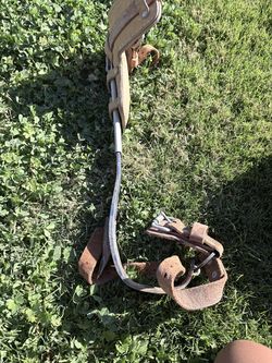 Tree climbing belt and picks