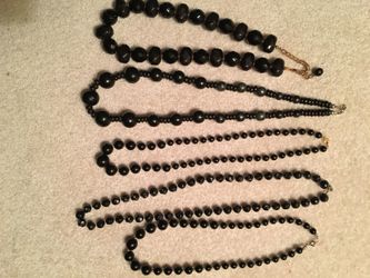 Black Necklaces acrylic, resin, or plastic