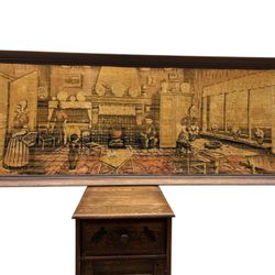 Vintage Large Framed Country Tapestry 