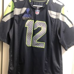 Nike On Field Seattle Seahawks Fan #12 Men’s Navy Blue Jersey Size Medium