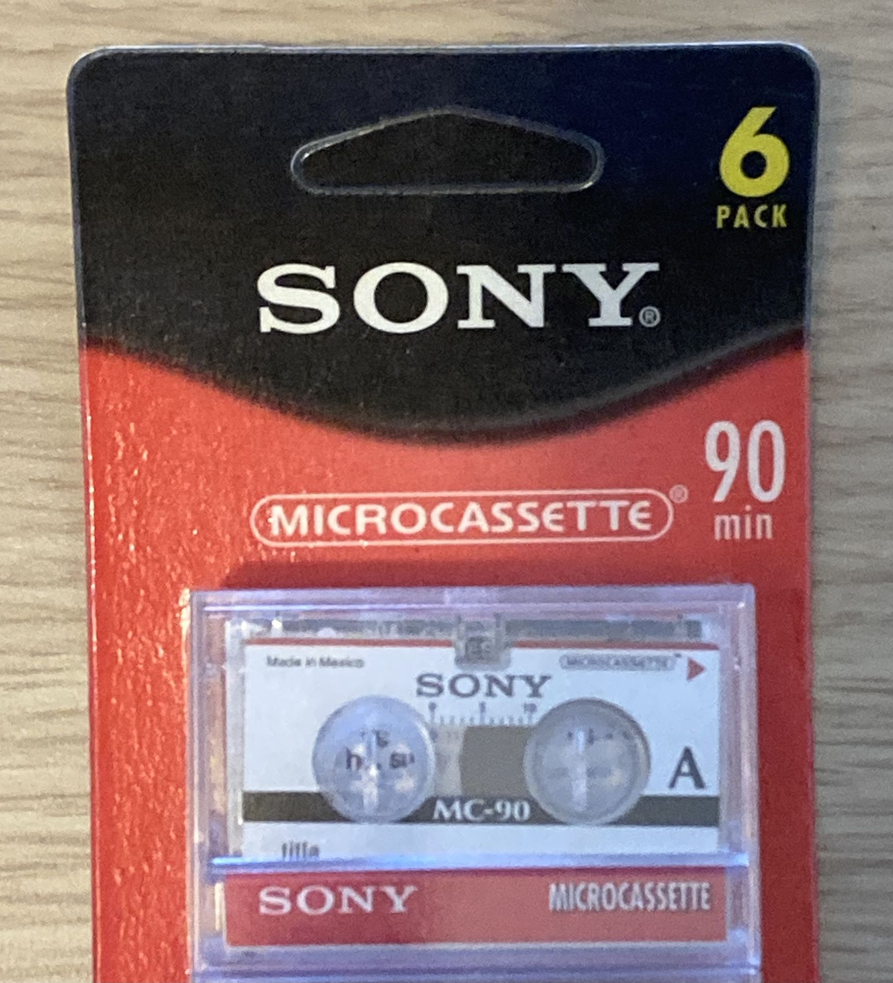 New Sony Microcassette Tapes 90 Minutes 6 Pack