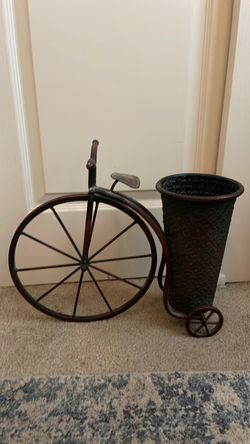 Vintage Metal Penny-Farthing Bicycle Planter