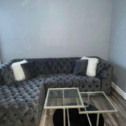 Gold & Glass Nested Coffee Table – Modern Glam (table only)