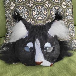 Tuxedo cat therian mask