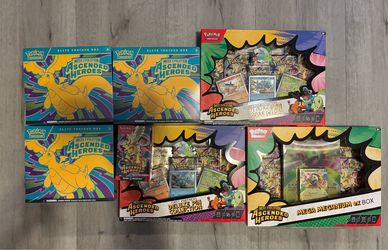 Pokemon TCG Mega Evoultion Ascended Heroes ETB and more collection. (Prices in description)