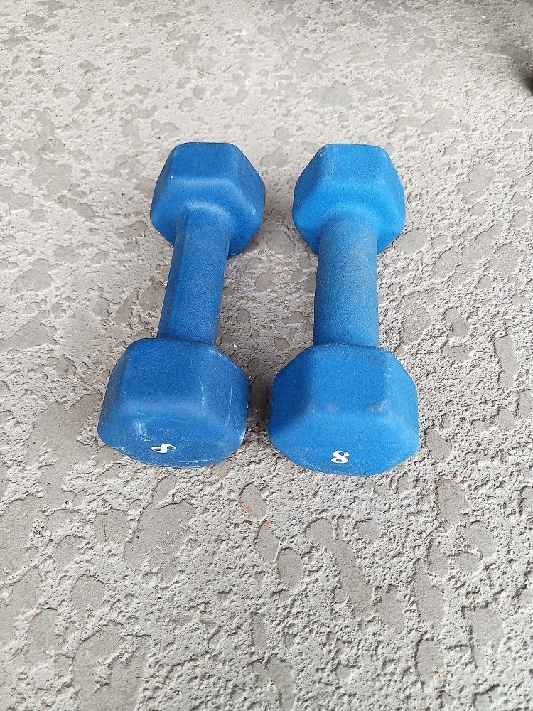 Set Of 8lbs Dumbbells