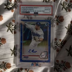 Dodgers Landon Knack Auto Rookie psa 10