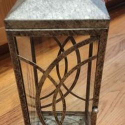 Silver Finish Metal Lantern