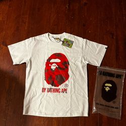 Red And White Bape Shirt Size M 