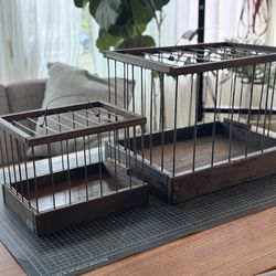 Hand Made canary cages. Wood and steel