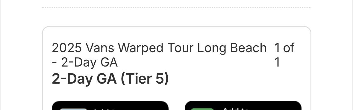 Warped Tour Tickets