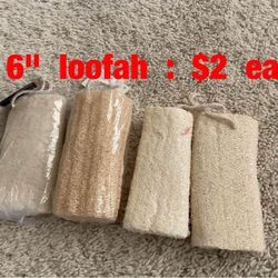 Loofahs  :  4" - 6"  -  $2  each