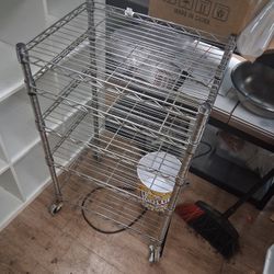 Stainless Steel Rolling Shelf And Cart