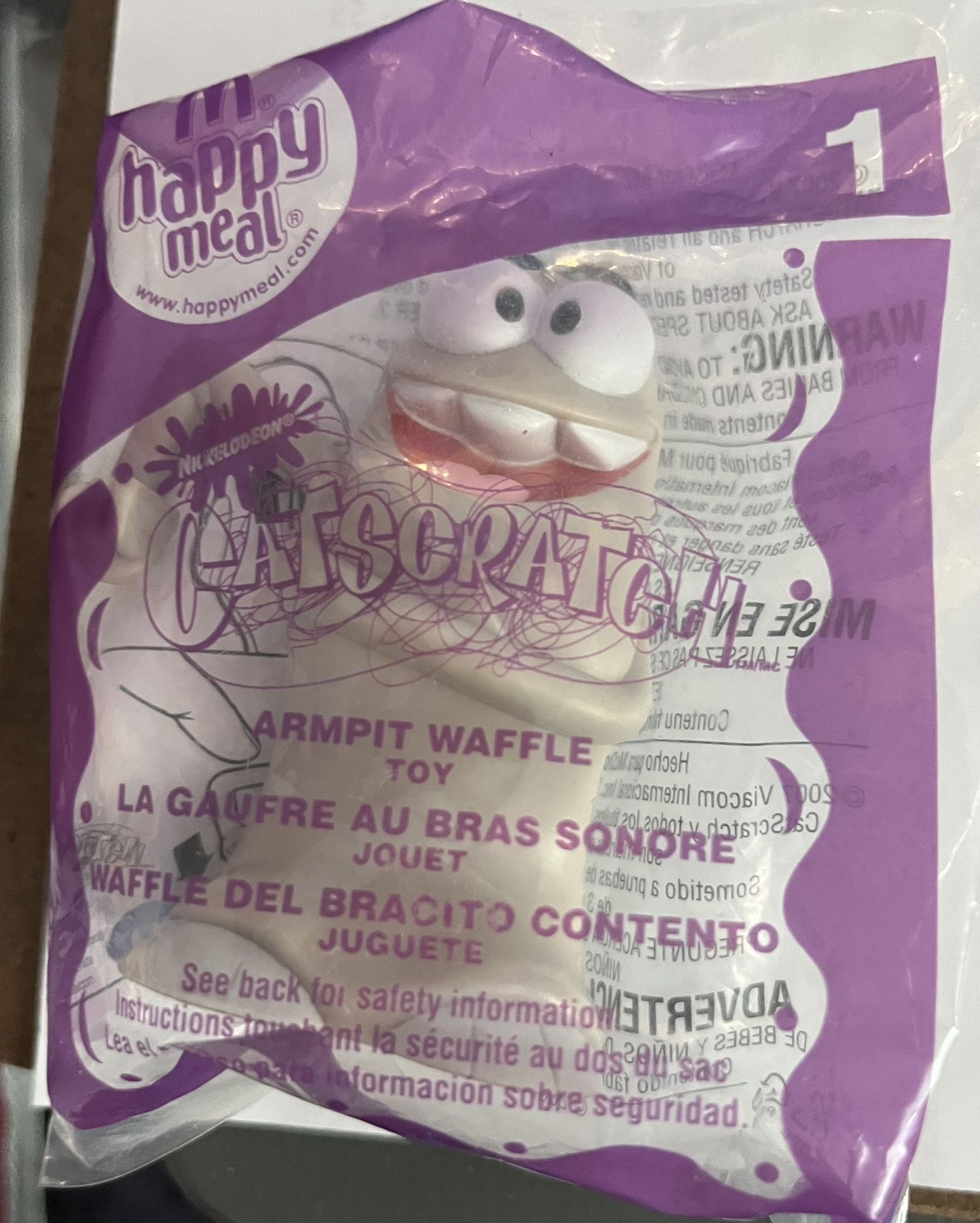 McDonalds Happy Meal Catscratch Armpit Waffle Toy