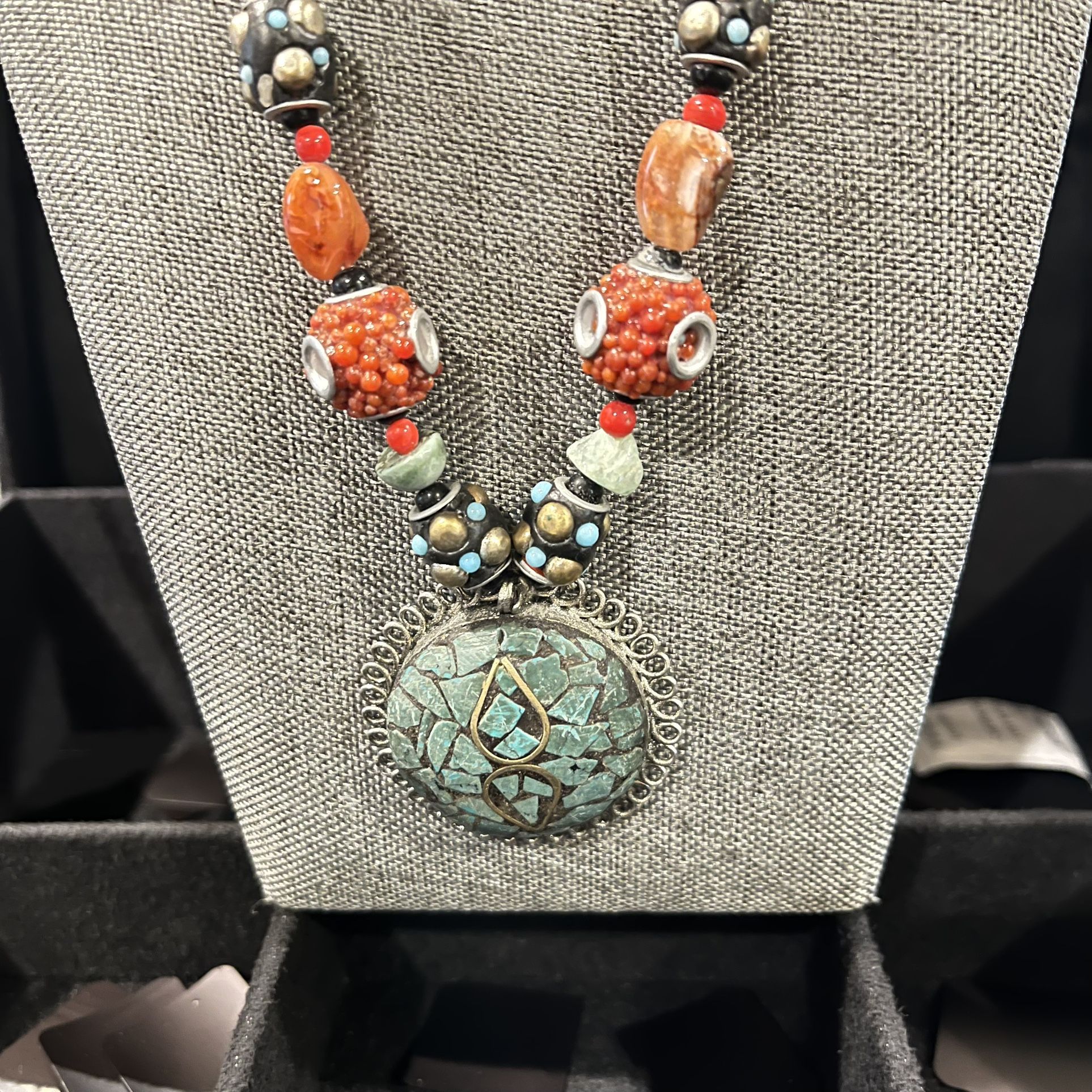 Turquoise tribal necklace
