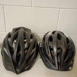 Two Bicycle Helmets 