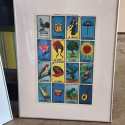 LOTERIA Framed Pictures $15 For Both