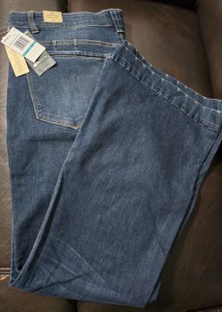 Pantalon De Mezclilla Acampanado Para Mujer Medida 16 Color Azul 