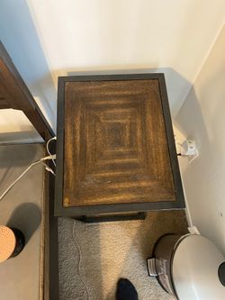 Side table with charging ports
