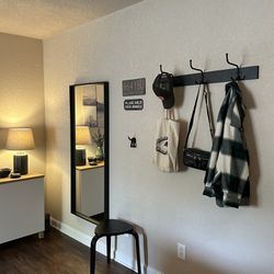 IKEA Hallway Mirror Stool Coat Hanger
