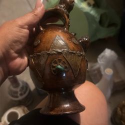 Peru Inca Jaguar Clay Mug 