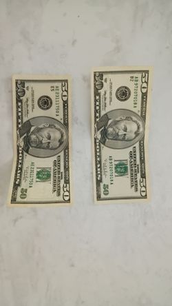 Uncirculated Vintage $50 US Bills