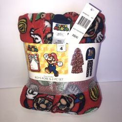 Boys Robe W/ Pajamas New Size XS/4