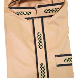 Men's Arabia Muslim Robe, Jalamia With Side Pockets And Embodery 