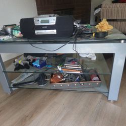 Glass TV Stand / Media Console – $50 OBO