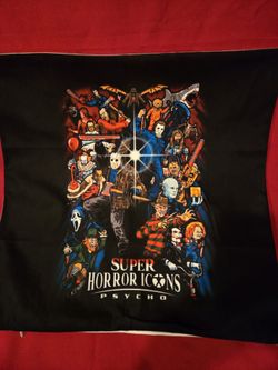 17" By 17" Decorative Horror Icons Pillow Case