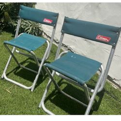RARE vintage Coleman Camping Chairs Ultralight Aluminum Frame Folding Packable Rei Outdoor Patio Bistro Table Marmot North Face Gsi Tent Fishing Hunt