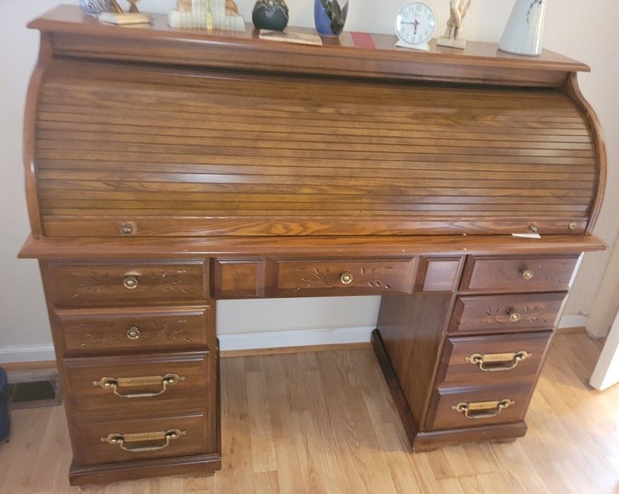 Vintage Roll Top Desk  $350