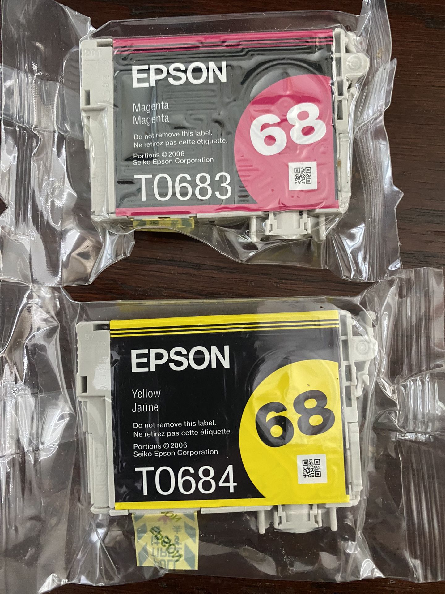 Genuine OEM Epson 68 TO683 TO684(Larger Capacity 69) Printer Ink Cartridges