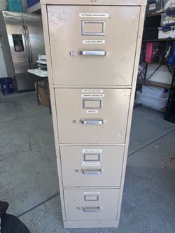 Metal filing cabinet