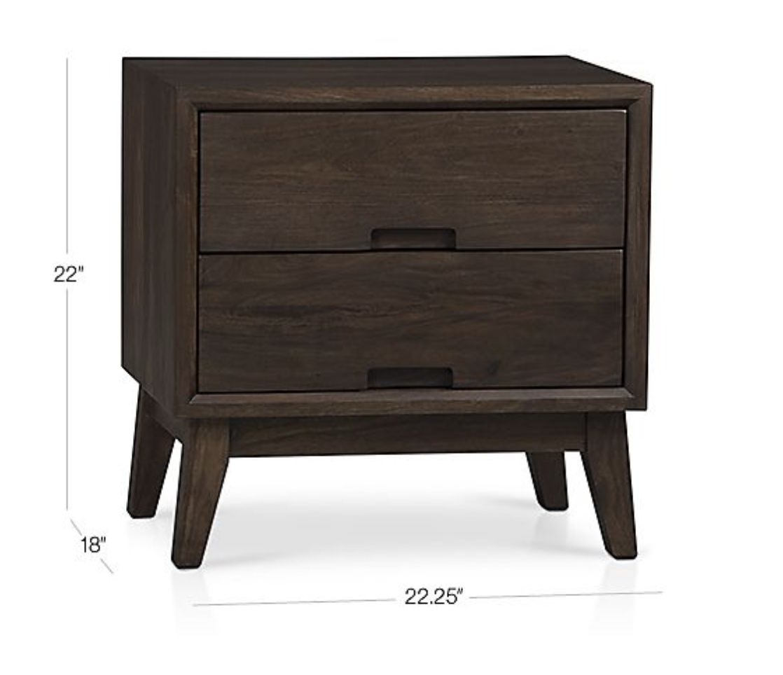 Crate and Barrel Steppe Nightstand Set (2)